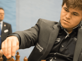 Magnus Chess Academcy and Magnus Carlsen playing chess.